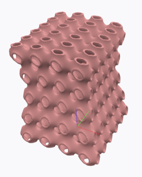 Conformal TPMS geometry generated with vAI Studio